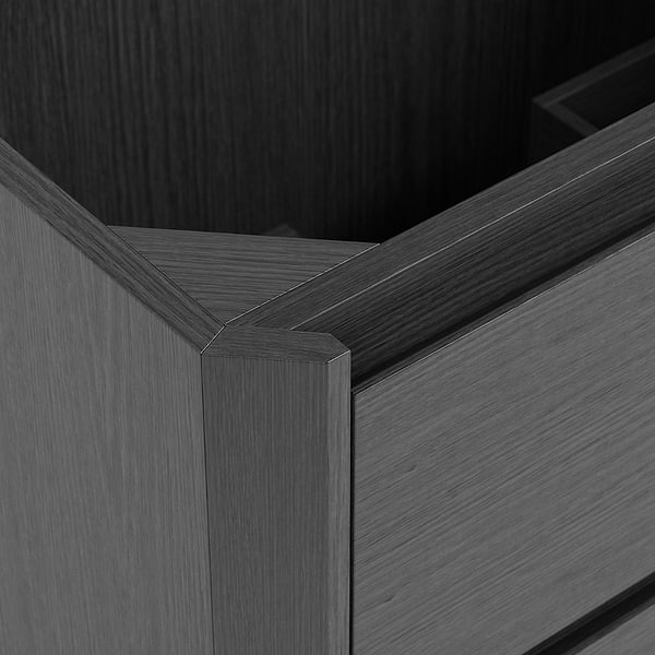 Dalton Ebony Oak 48" Single Vanity without Top by TileBar Studio Vanities, View 3, open zoomed image