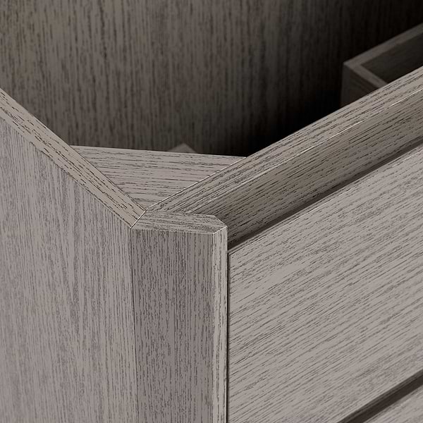Dalton Steel Oak 36" Single Vanity without Top by TileBar Studio Vanities, View 3, open zoomed image