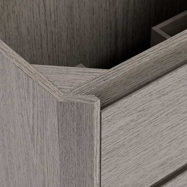 Dalton Steel Oak 48" Single Vanity without Top by TileBar Studio Vanities, View 3, open zoomed image