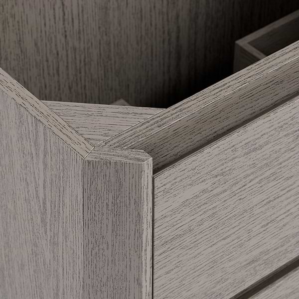 Dalton Steel Oak 60" Double Vanity without Top by TileBar Studio Vanities, View 3, open zoomed image