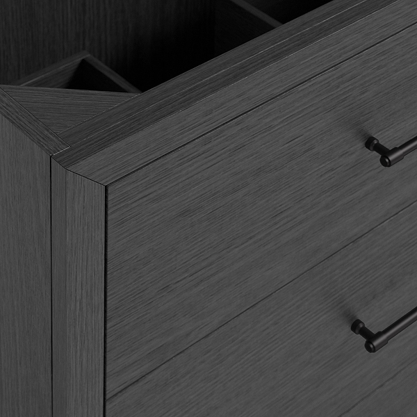 TileBar Studio Vanities Edison Ebony Oak 60" Double Vanity without Top