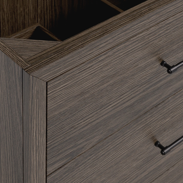 TileBar Studio Vanities Edison Espresso Oak 60" Double Vanity without Top