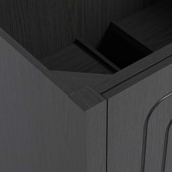 Emett Ebony Oak 36" Single Vanity without Top by TileBar Studio Vanities, View 3, open zoomed image