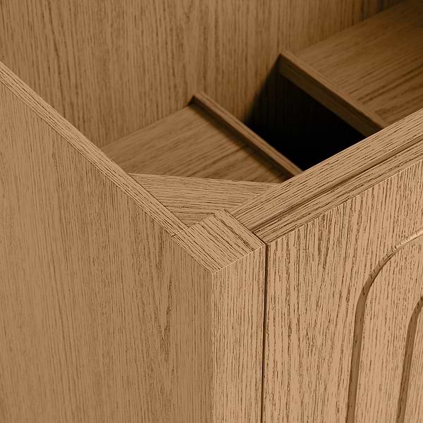 Emett Medium Ash 36" Single Vanity without Top by TileBar Studio Vanities, View 3, open zoomed image