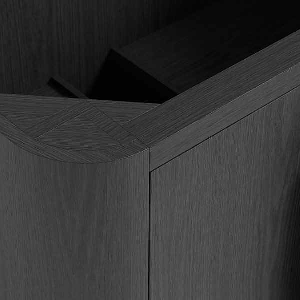 Harper Ebony Oak 30" Single Vanity without Top by TileBar Studio Vanities, View 3, open zoomed image
