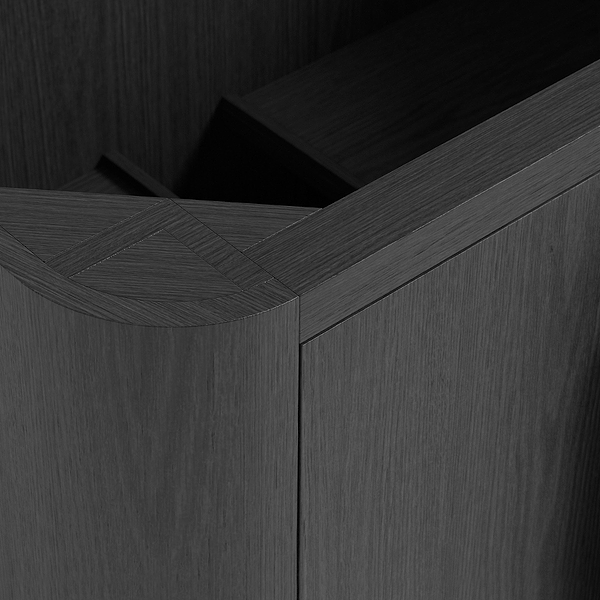 Harper Ebony Oak 60" Double Vanity without Top by TileBar Studio Vanities, View 3, open zoomed image