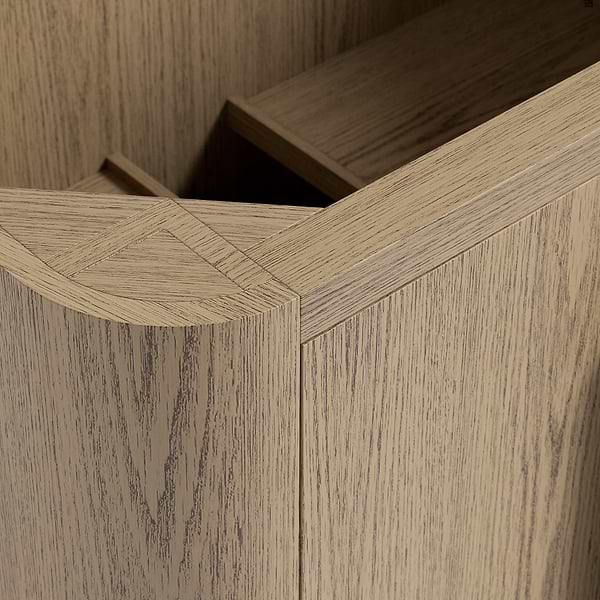 Harper Medium Ash 36" Single Vanity without Top by TileBar Studio Vanities, View 3, open zoomed image