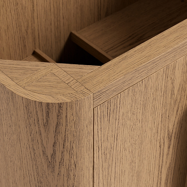 Harper Medium Ash 60" Double Vanity without Top by TileBar Studio Vanities, View 3, open zoomed image