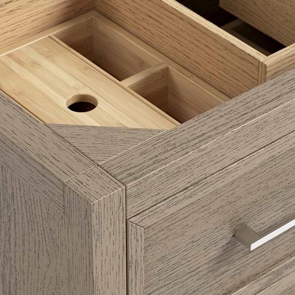 TileBar Studio Vanities Rowan Greige Ash 60" Double Vanity without Top