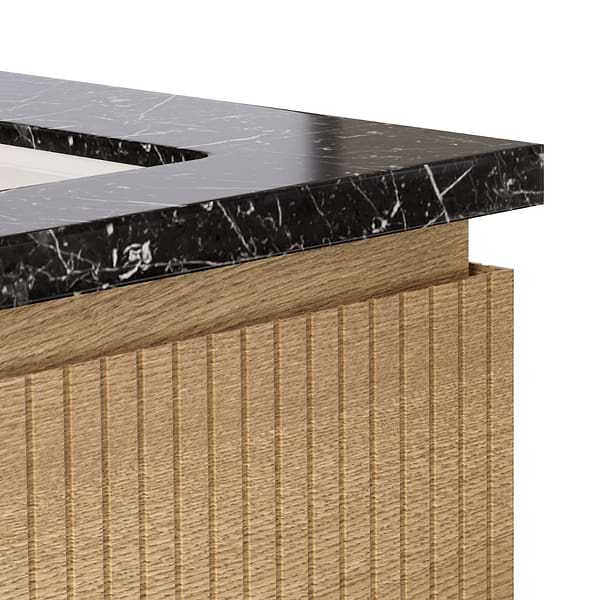 Melrose White Ash 36" Single Vanity with Nero Marquina Marble Top