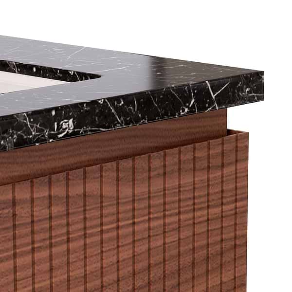 Melrose Walnut 30" Single Vanity with Nero Marquina Marble Top