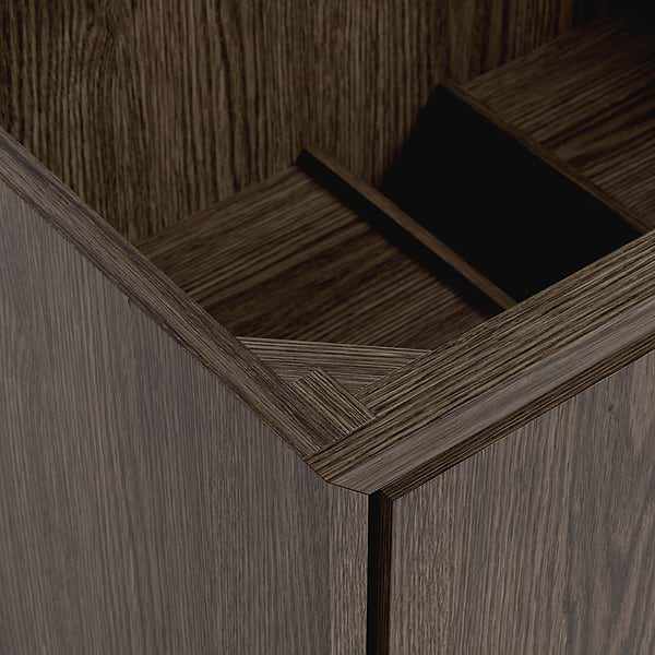Setton Espresso Oak 36" Single Vanity without Top by TileBar Studio Vanities, View 3, open zoomed image