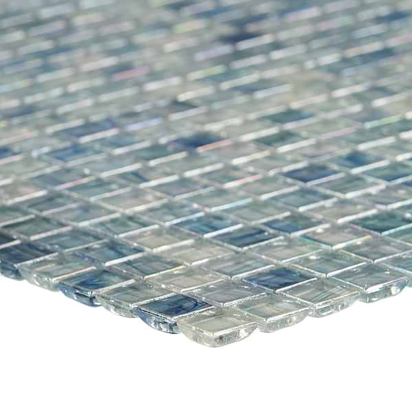 Celeste Harbor Fog Blue 1x1 Glass Polished Mosaic Tile
