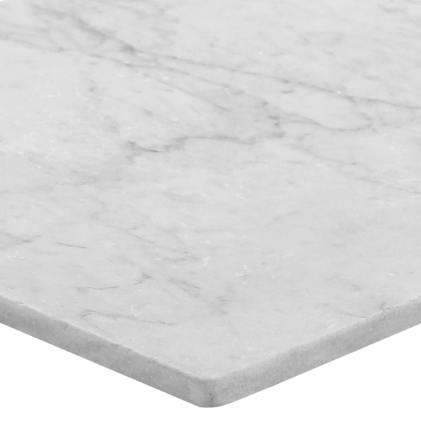 Avanti Nero Marquina Black and Bianco Carrara White 12x12 Tumbled Marble Checkerboard Tile