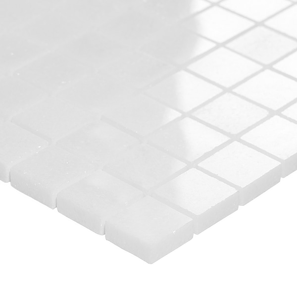 White Thassos 1x1 Polished Marble Tile