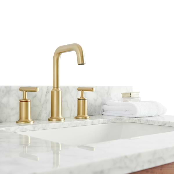 Marilyn Woodgrain 30" Single Vanity with Carrara Marble Top