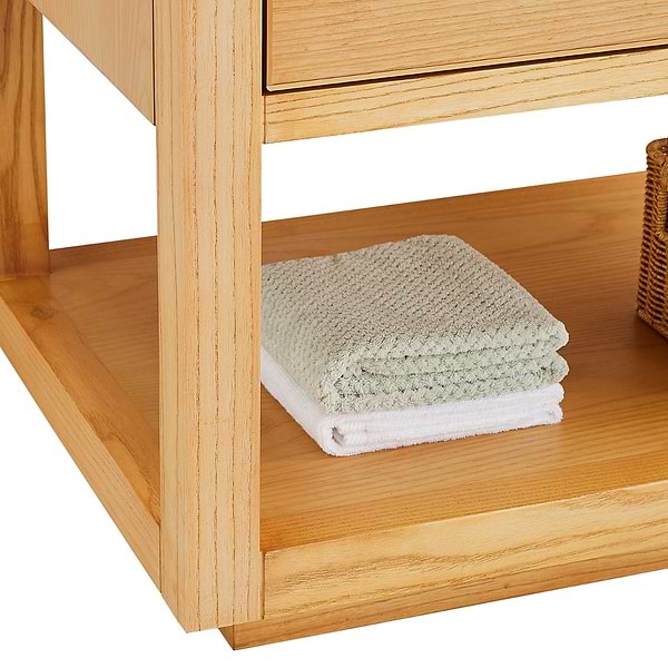 Dayton Woodgrain 36" Single Vanity with Pure White Quartz Top