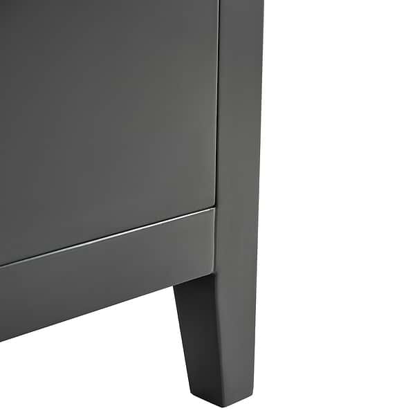Iconic Charcoal and Gold 36" Single Vanity with Carrara Marble Top