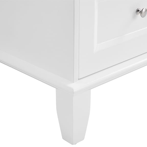 Nora White 36" Single Vanity with Carrara Marble Top