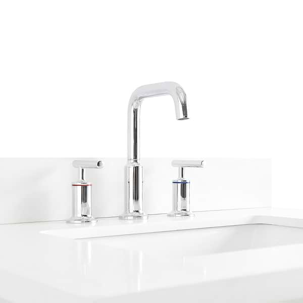 Sheraton 30" White Vanity with Pure White Quartz Top and Ceramic Basin