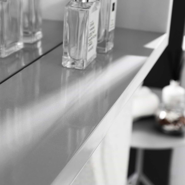 Rory Grooved 24x32" Rectangle Recessed or Wall Mounted Left-Hand LED Medicine Cabinet with Mirror