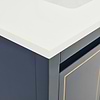 Province Navy and Gold 36" Single Vanity with Pure White Quartz Top