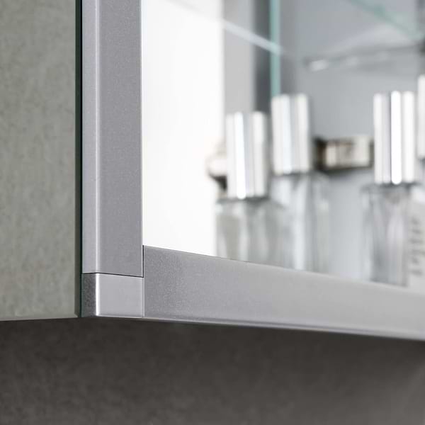 Rory Grooved 24x32" Rectangle Recessed or Wall Mounted Left-Hand LED Medicine Cabinet with Mirror