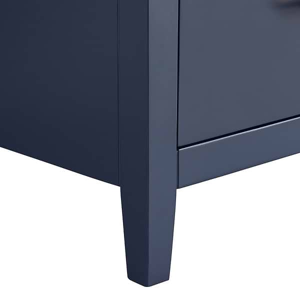 Iconic Navy and Gold 24" Single Vanity with Pure White Quartz Top