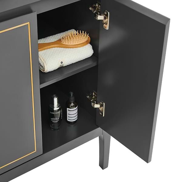 Province Charcoal and Gold 36" Single Vanity without Top