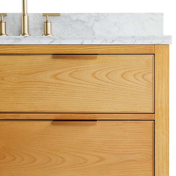 Dayton Woodgrain 48" Single Vanity with Carrara Marble Top