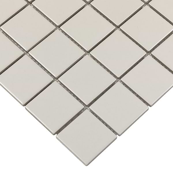 Serenity Pearl Beige 2x2 Matte Porcelain Mosaic Tile