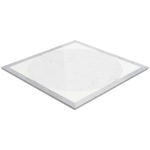 Cadre Grisaille Gray 20x20 Polished Marble Mosaic Tile