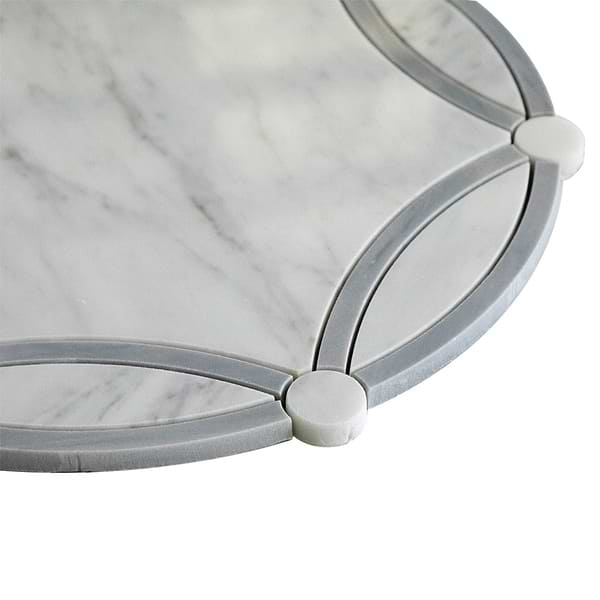 Celine Carrara White Polished Marble Mosaic Tile