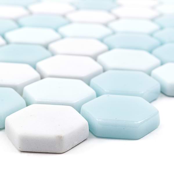 Halcyon Ice Rink Hexagon Glass Tile