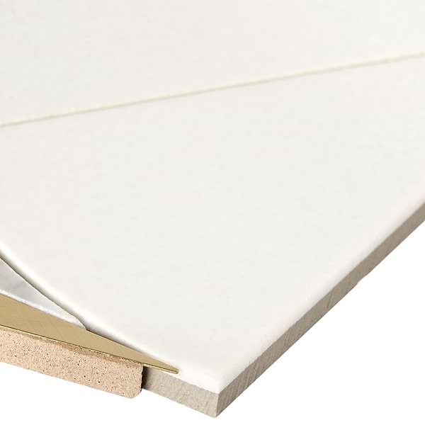 Regis Bianco Waterjet Polished Marble Mosaic Tile- White and Brass