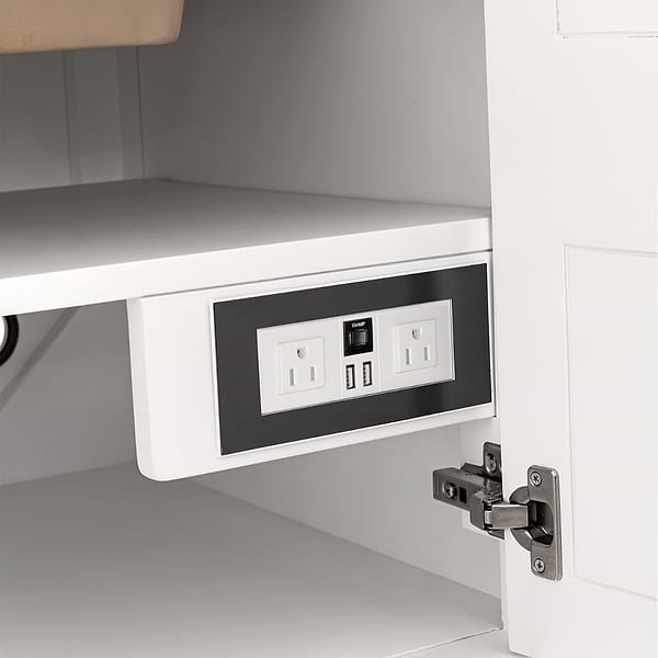 James Martin Vanities Breckenridge Bright White 30" Single Vanity with Carrara Marble Top