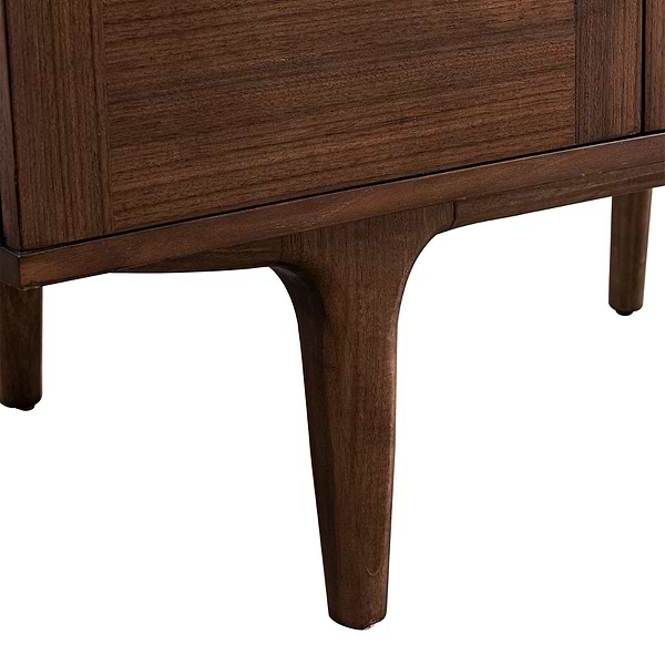 James Martin Vanities Amberly Mid-Century Walnut 30" Single Vanity with Charcoal Soapstone Quartz Top