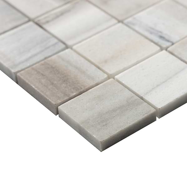 Skyline Gray 2x2 Honed Marble Mosaic Tile