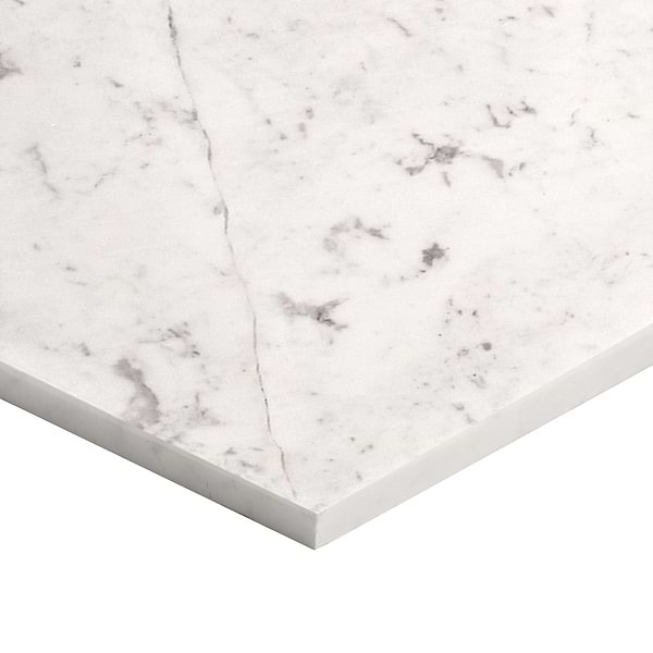 Alterno Volakas White and Ice Gray 12x12 Honed Marble Checkerboard Tile