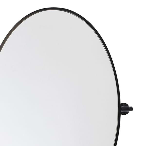 Liora Matte Black 21x32" Oval Tilt Mirror