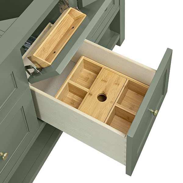 James Martin Vanities Breckenridge Smokey Celadon 60" Double Vanity with White Zeus Quartz Top