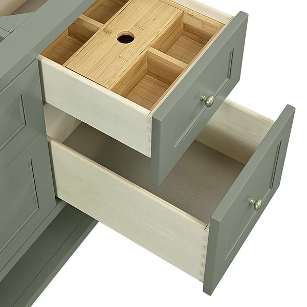 James Martin Vanities Breckenridge Smokey Celadon 60" Single Vanity with Carrara Marble Top