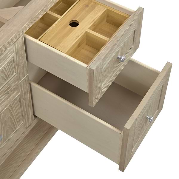James Martin Vanities Breckenridge Whitewashed Oak 60" Single Vanity without Top