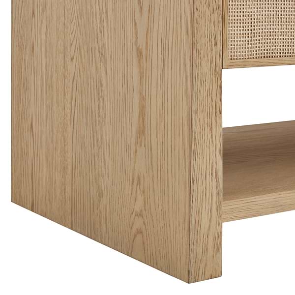James Martin Vanities Solene Seaside Oak 48" Single Vanity with Zeus Quartz Top and Backsplash