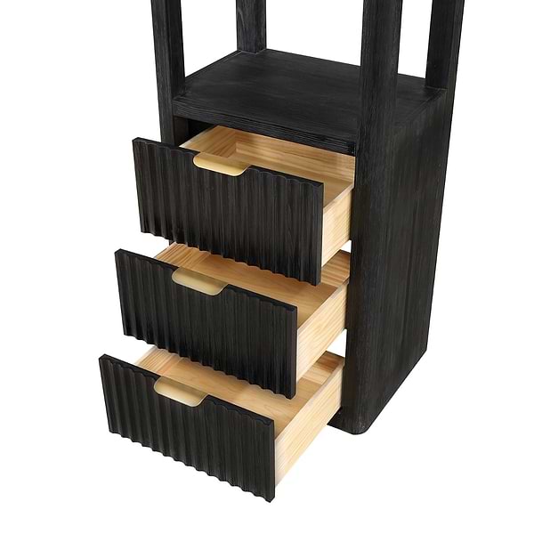 Solara Black Oak  22" Linen Cabinet