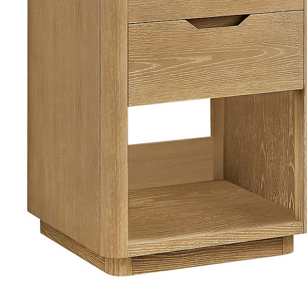 Salma Blonde Oak 24" Single Vanity with White Cultured Marble Top