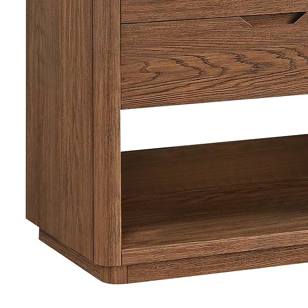 Salma Weathered Brown Oak 55" Single Vanity with White Cultured Marble Top