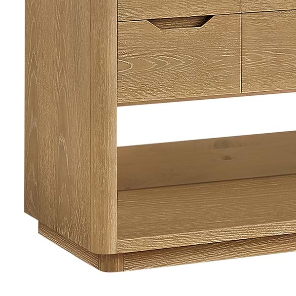 Salma Blonde Oak 55" Single Vanity with White Cultured Marble Top