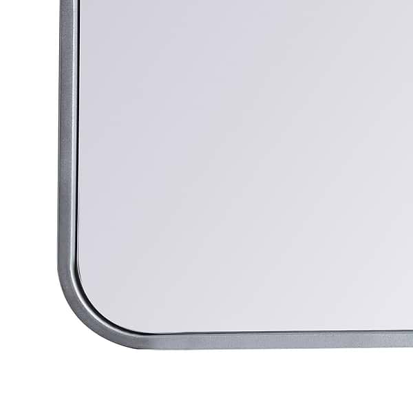 Netta Silver Metal 18x36  Mirror