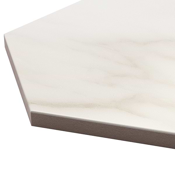 Amalfi Calacatta 6” Hexagon Matte Porcelain Tile
